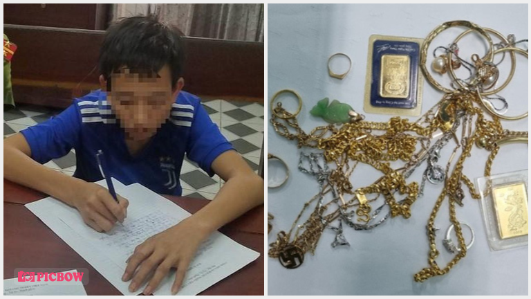 Siêu trộm nhí 12 tuổi bị bắt vì đột nhập nhà dân trộm vàng