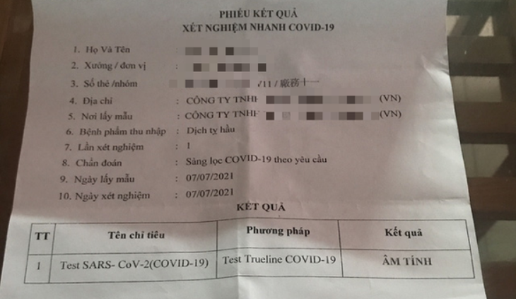Không đi test vẫn được cấp giấy xét nghiệm âm tính với COVID-19, được đi khắp nơi