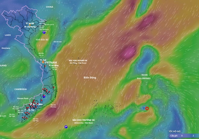 Sáng sớm 26.11 Biển Đông đón bão số 15, mạnh nhất giật cấp 13