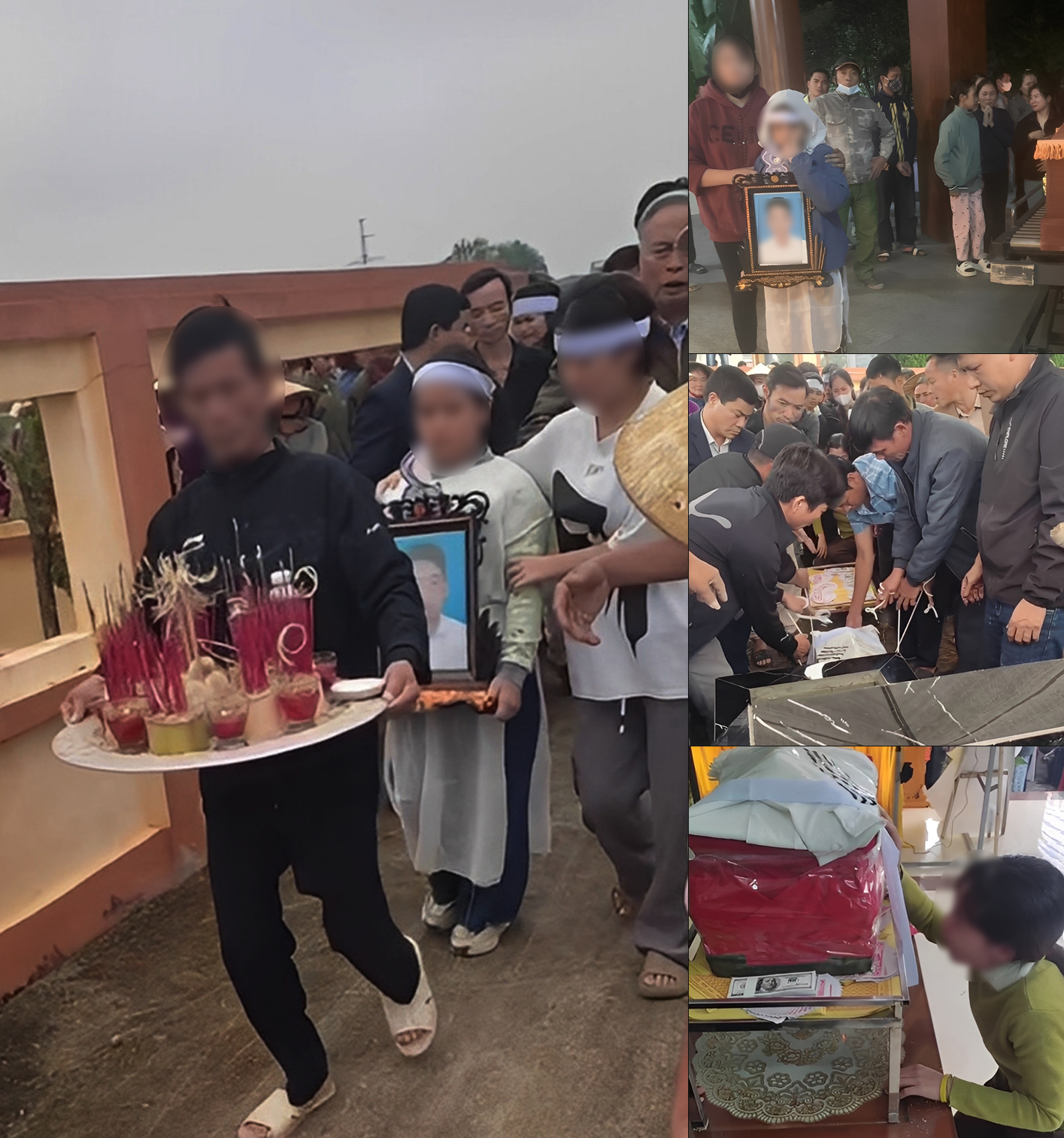 Em gái ôm di ảnh anh trai bị trong đám tang khiến cả Thanh Hóa lặng người