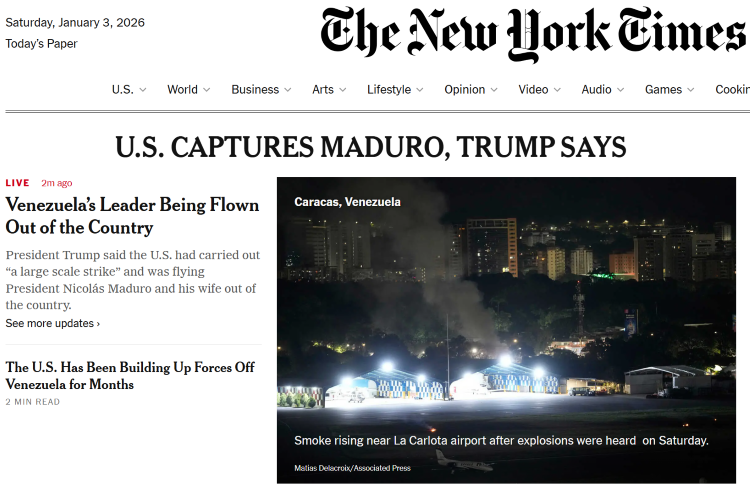 Tổng thống Trump xác nhận Mỹ tấn công Venezuela: Ông Maduro bị bắt và bị trục xuất