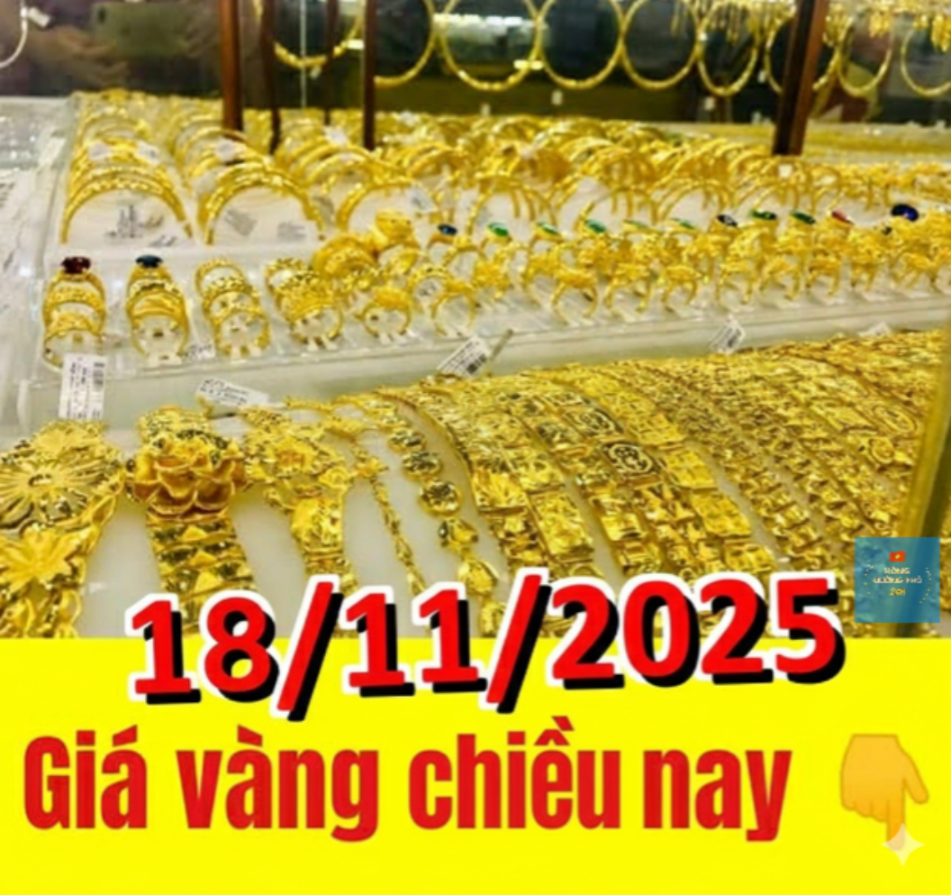 Giá vàng chiều nay 18/11/2025: Bảng giá vàng SJC PNJ ACB, vàng nhẫn BTMC, vàng thế giới