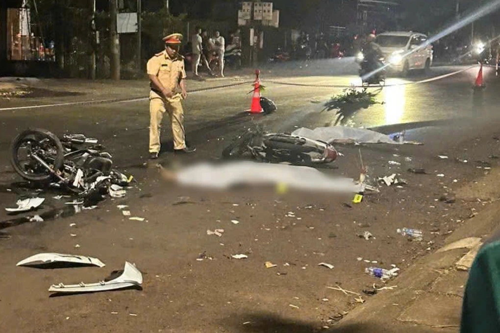 Hai xe máy đối đầu, 2 người tv ở Đồng Nai