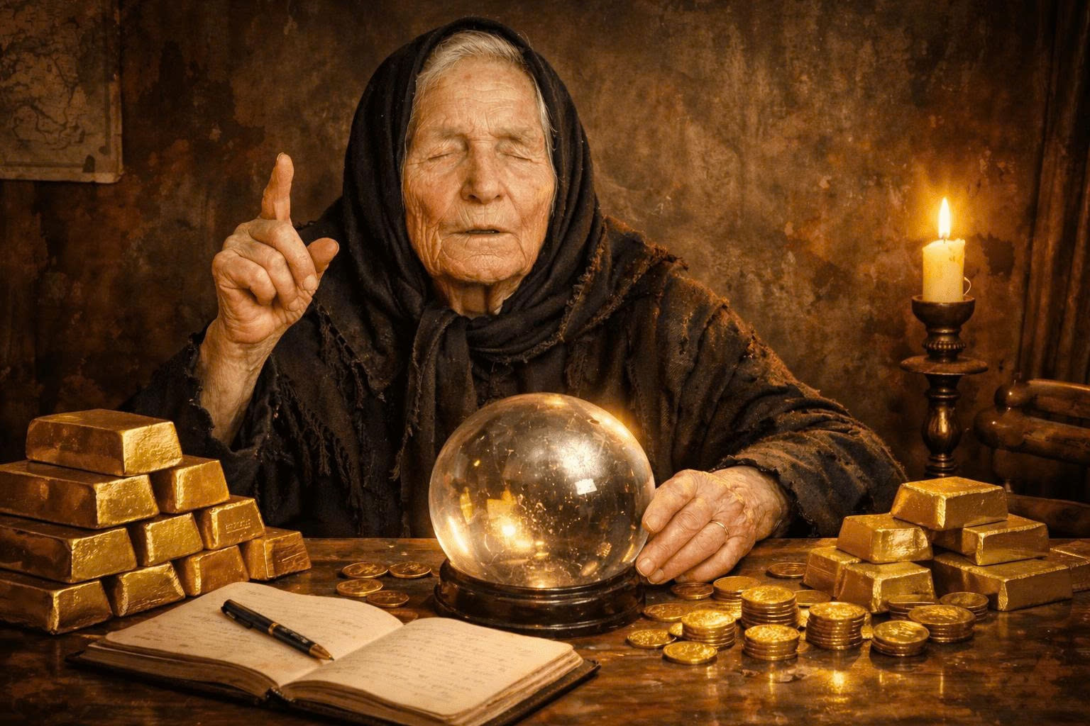 Tiền giấy mất giá, thị trường ‘rùng mình’ trước dự báo của bà Vanga về vàng bạc năm 2026