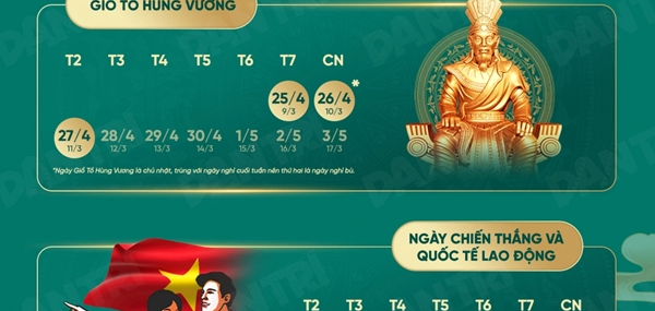 Bộ Nội vụ lên tiếng trước thông tin “nghỉ Giỗ Tổ, 30/4-1/5 kéo dài 9 ngày”